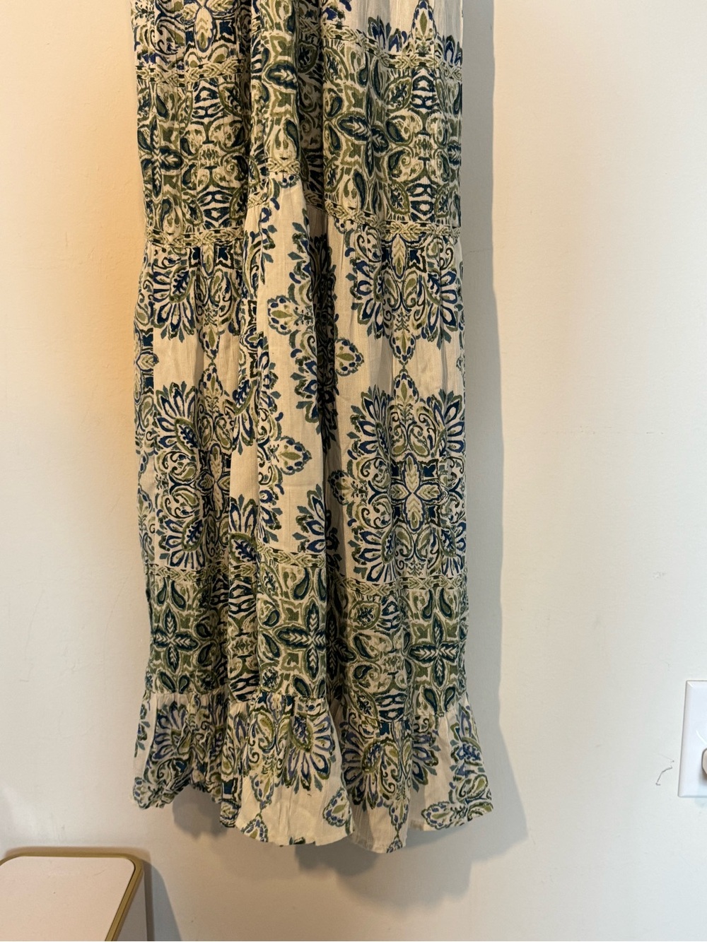 Angie Paisley Cutout Maxi Dress Blue Green Size Medium - Picture 7 of 7
